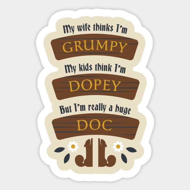 My Wife Thinks Im Grumpy Sticker by DisneyDan